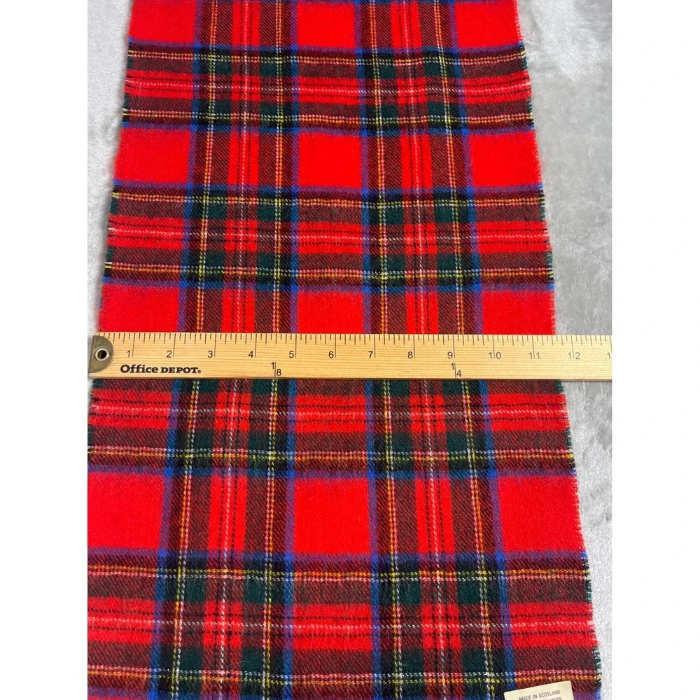 Stewart Royal by Rodlinoch Red Tartan Plaid 100%‎ Pure New Wool Scarf Scotland
